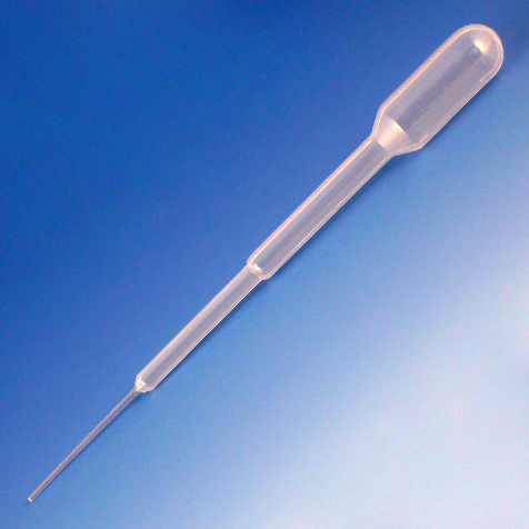 Globe Scientific Transfer Pipet, 1.5mL, Fine Tip, 104mm, 400/Dispenser Box Image